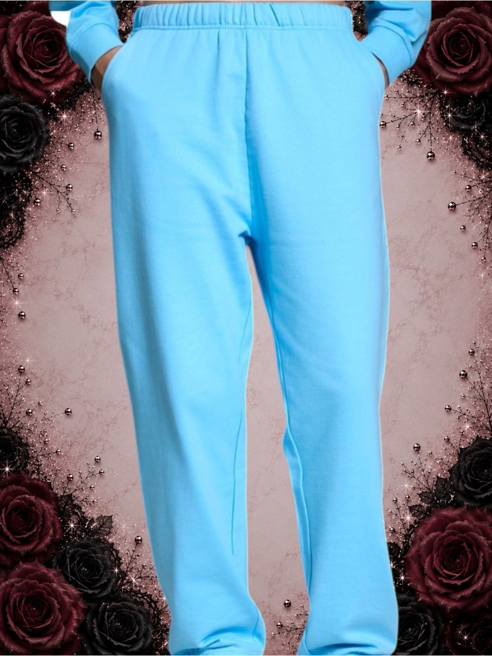 New Women’s YEAR OF OURS Joggers – Baby Blue – XS/S (Oversized Fit)